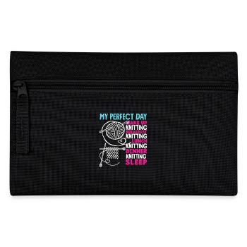 Tricoter ma journée parfaite - Trousse - noir - Devant