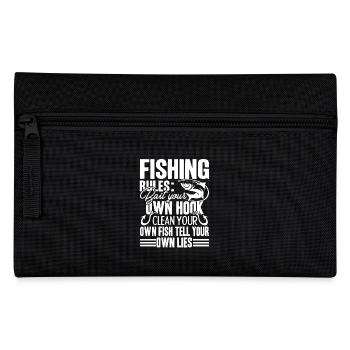 Fishing Rules Bait Your Own Hook - Pencil Case - black - Front