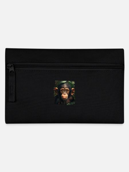 Chimpanzee Schimpansen Schimpanse - Federtasche - Schwarz