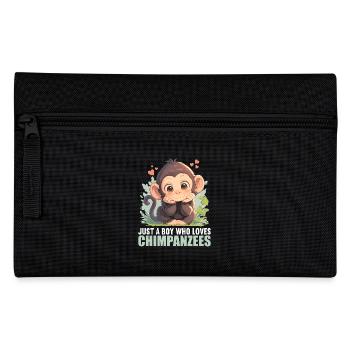 Chimpanzee Schimpansen Schimpanse - Pencil Case - black - Front
