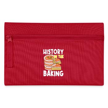 Patissier Bäcker Geschichte beim Backen - Federtasche - Rot - Vorne
