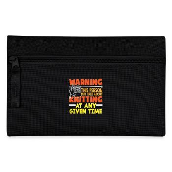 Avertissement : Tricoter cette personne parle - Trousse - noir - Devant