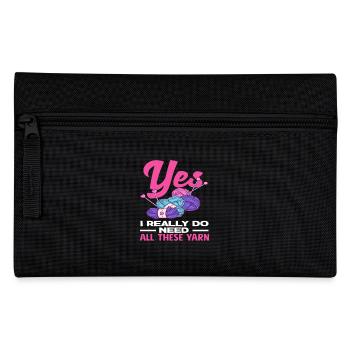 Ja Ich Brauche Diese Ganze Wolle Stricken - Federtasche - Schwarz - Vorne