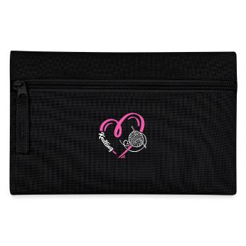 Conception de coeur de tricot pour les amoureux - Trousse - noir - Devant