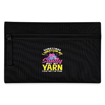 Manchmal Hinterfrage Ich Meine Vernunft Stricken - Federtasche - Schwarz - Vorne