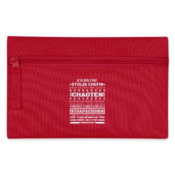 EINE STOLZE CHEFIN BRILLIANTER CHAOTEN - Federtasche - Rot - Vorne