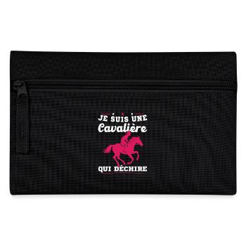 Ich bin ein Reiter, der Geschenke zerreißt - Federtasche - Schwarz - Vorne