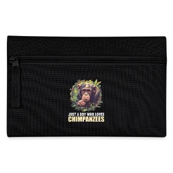 Chimpanzee Schimpansen Schimpanse - Pencil Case - black - Front