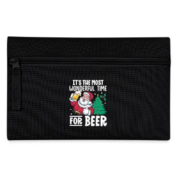 It's The Most Wonderful Time For Beer Santa Christ - Federtasche - Schwarz - Vorne