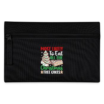 Most Likely To Eat All The Christmas Tree Cakes Co - Federtasche - Schwarz - Vorne
