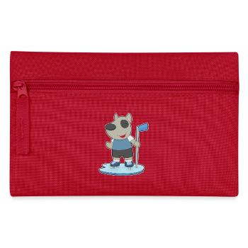 Hund Eishockey Eishockeyschläger - Federtasche - Rot - Vorne