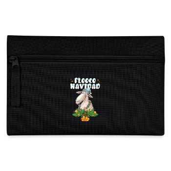 Feliz Navidad Fleece Navidad Sheep Christmas Fun - Pencil Case - black - Front
