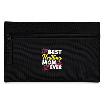 Best Knitting Mom Ever - Pencil Case - black - Front
