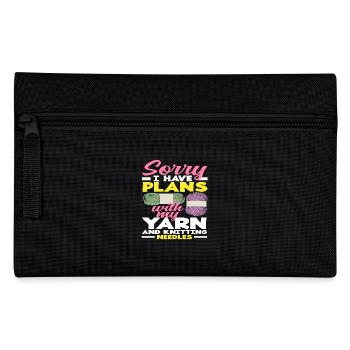 Désolé, j’ai des projets avec ma laine et - Trousse - noir - Devant