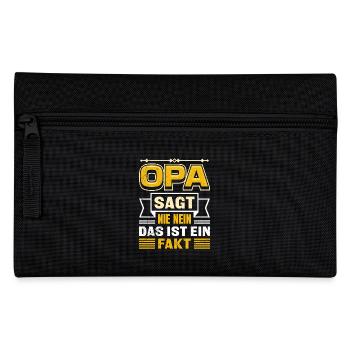 OPA SAGT NIE NEIN DAS IST EIN FAKT Lustiges - Federtasche - Schwarz - Vorne