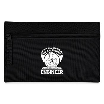 Not All Heroes Wear Capes Some Become An Engineer - Pencil Case - black - Front