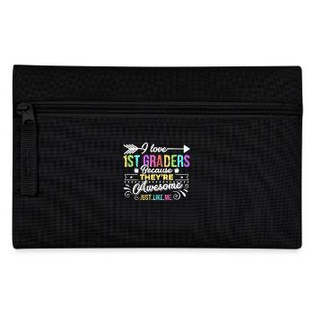 1st Grade Teacher I Love 1st Graders - Pencil Case - black - Front