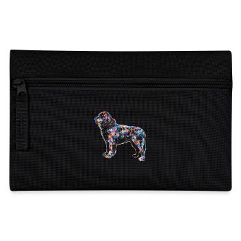 Newfoundland Dog Geometric - Pencil Case - black - Front