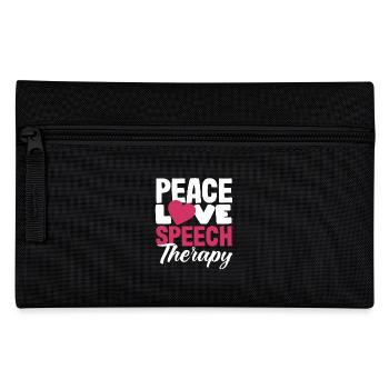 Frieden Liebe Sprachtherapeut Design - Federtasche - Schwarz - Vorne