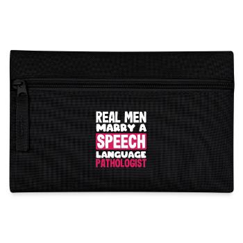 Real Men Marry a Speech Therapist - Pencil Case - black - Front