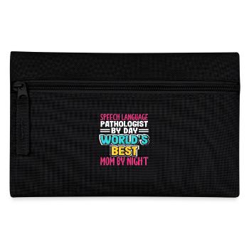 Speech therapist on the day world's best mom - Pencil Case - black - Front