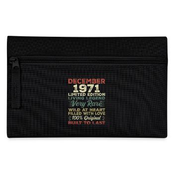 December 1971 - birthday December 1971 year - Pencil Case - black - Front