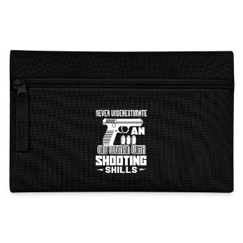 Shooting Old Woman With Shooting Skills - Pencil Case - black - Front