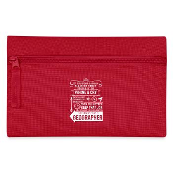 Geographer Proud Geographer - Pencil Case - red - Front