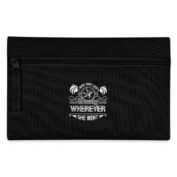 Hair Stylist She Left Beauty Wherever She Went - Pencil Case - black - Front