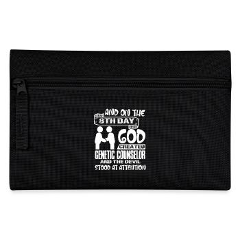 Genetic Counselor God Created Genetic Counselor - Pencil Case - black - Front