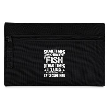 Fishing Sometimes It's A Fish - Pencil Case - black - Front