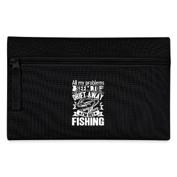 Fishing All My Problems Seem To Drift Away - Pencil Case - black - Front