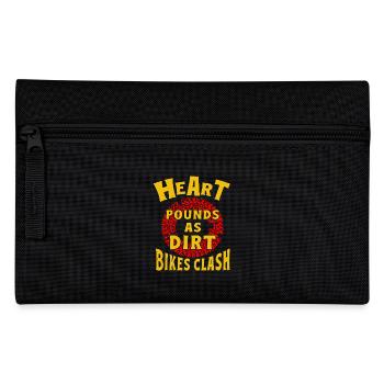 Dirt Biker Riding Heart Pounds As Dirt Bike - Pencil Case - black - Front