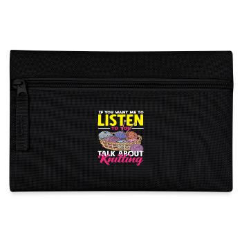 Écoutez-moi parler de tricot - Trousse - noir - Devant