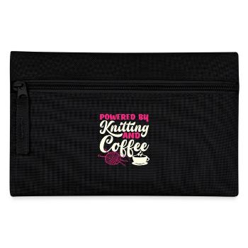 Gestrickt Von Kaffee Angetrieben - Federtasche - Schwarz - Vorne