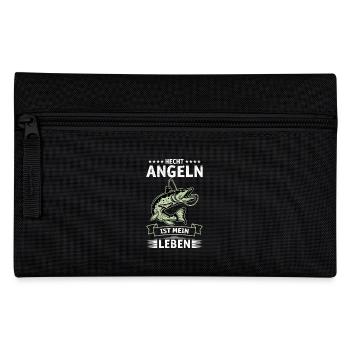 HECHT ANGELN IST MEIN LEBEN Angler Outfit Hecht - Federtasche - Schwarz - Vorne