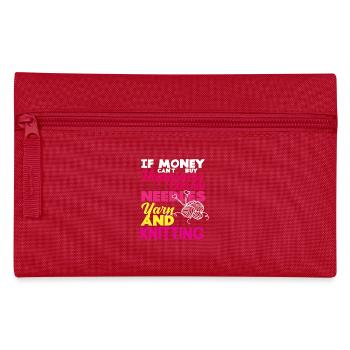 Wool Needles and Knitting Happy - Pencil Case - red - Front