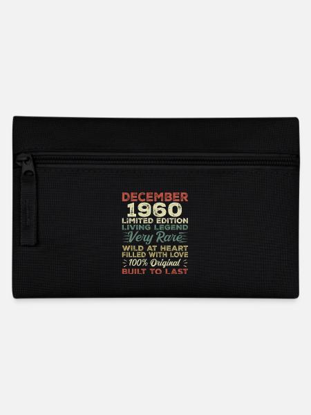 Dezember 1960 - Geburtstag Dezember 1960 Jahr - Federtasche - Schwarz