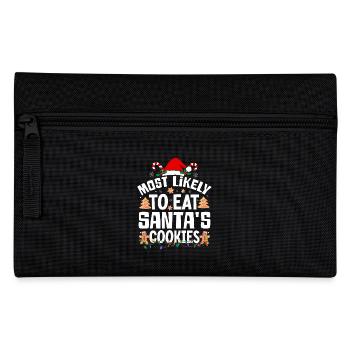 Le plus susceptible de manger des biscuits du Père Noël Noël coquin - Trousse - noir - Devant
