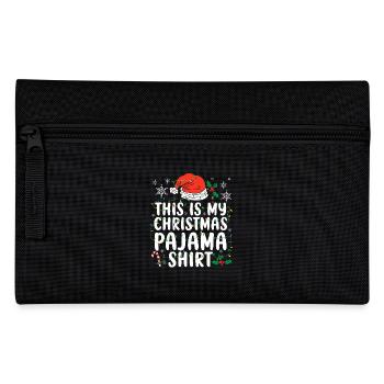 This Is My Christmas Pajama Shirt Santa Nap Sleep - Federtasche - Schwarz - Vorne