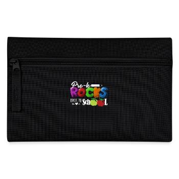 Pre k Teacher Pre K Rocks Back To School - Pencil Case - black - Front
