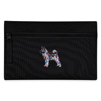 Norwegian Elkhound Geometric - Pencil Case - black - Front