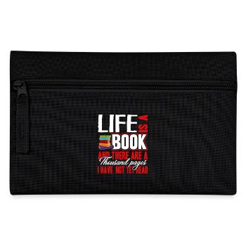 Book Life Is A Book - Pencil Case - black - Front