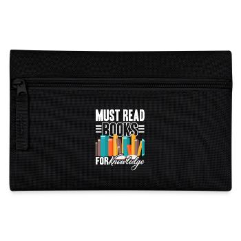Book Read Books For Knowledge - Pencil Case - black - Front