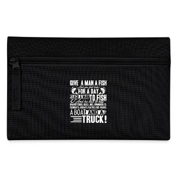 Fishing Give A Man A Fish And You Feed Him - Pencil Case - black - Front