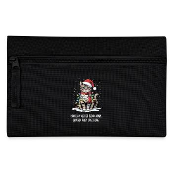 Christmas Cat - Pencil Case - black - Front