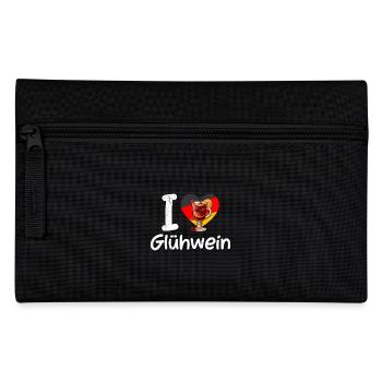 Glühwein Liebhaber ICH LIEBE GLÜHWEIN Lustiges - Federtasche - Schwarz - Vorne