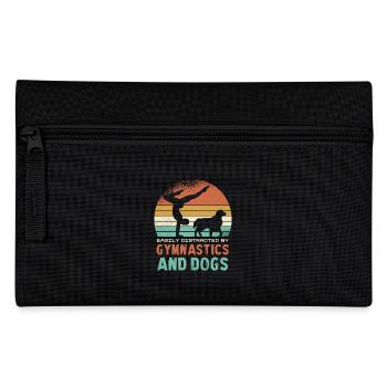 Easily distracted from gymnastics and dogs - Pencil Case - black - Front