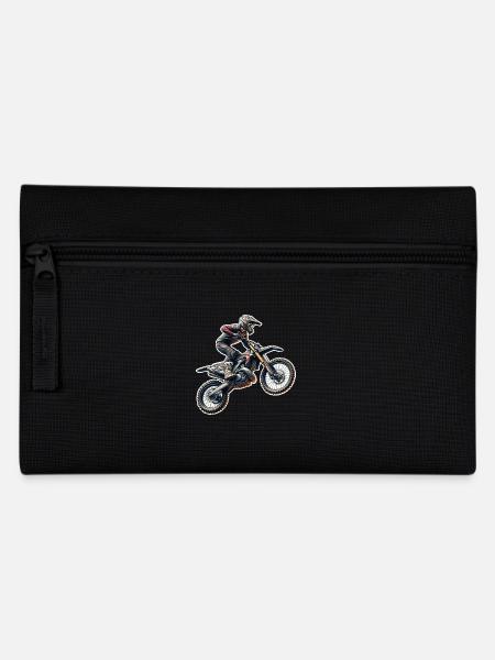 Motocross - Federtasche - Schwarz