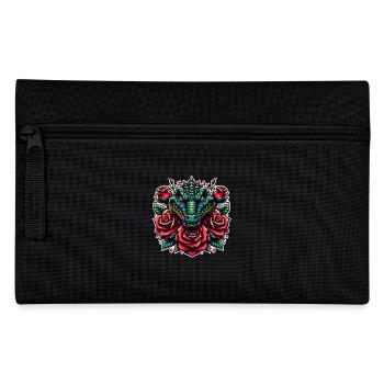 Alligator - Federtasche - Schwarz - Vorne